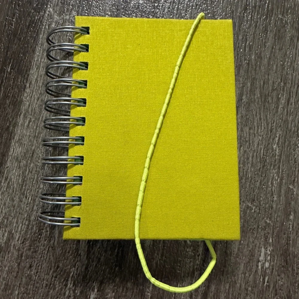 Papyrus Mini Notebook Unisex Small Lime Green Rainbow Color Block Spiral Journal